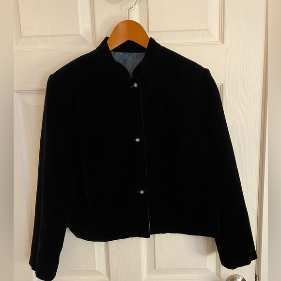 Handmade velvet blazer jacket. Fully lined. Size M - Picture 1 of 11
